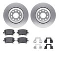 Dynamic Friction Co 4512-74122, Geospec Rotors with 5000 Advanced Brake Pads includes Hardware, Silver 4512-74122